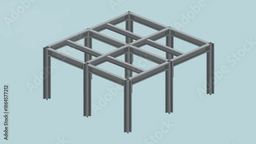 Robust architectural framework illustration representing essential structural integrity for construction projects and engineering blueprints, showcasing a strong, stable foundation concept