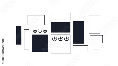vector illustration of modern kitchen appliances