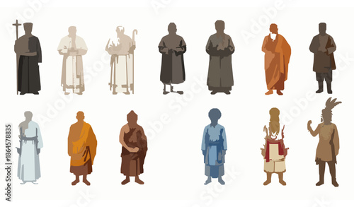Respectful Watercolor Illustrations of World Religious Leaders and Faith Figures