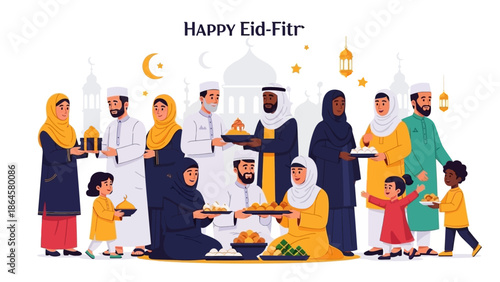 Eid al Fitr celebration with Muslim family.