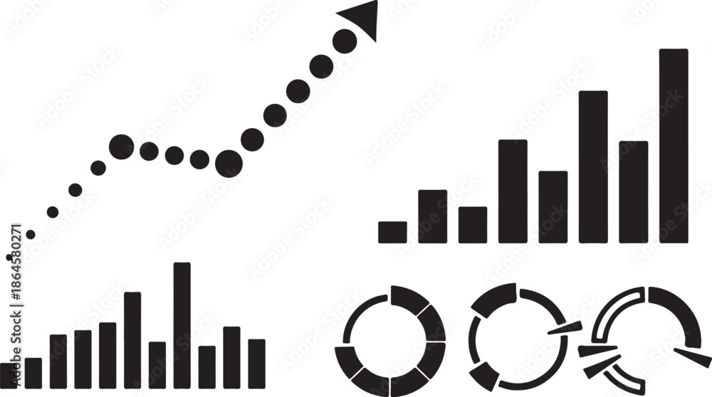 Fototapeta premium Business Data Visualization Graphs and Charts