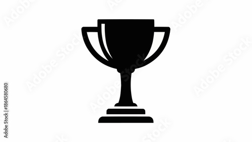 Silhouette of a Trophy Cup Symbolizing Victory and Achievement.