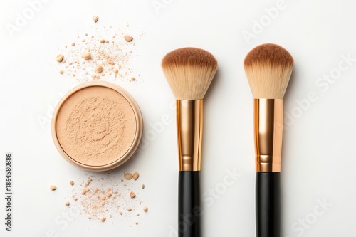 Essential beauty tools for applying face powder to achieve a smooth finish