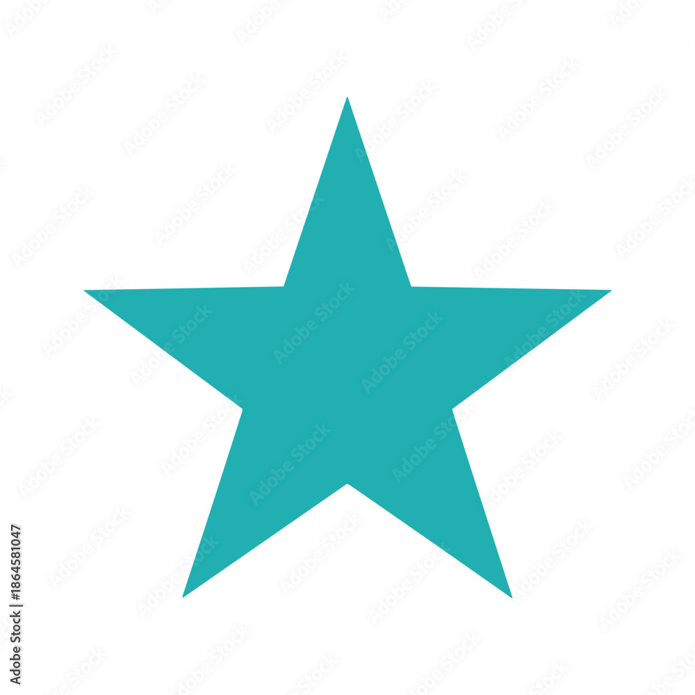 Obraz premium Teal Star Vector Illustration