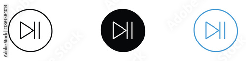 Next track media player button icon vector. media playback control symbol. vector illustration.