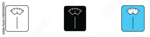 Weight scale icon vector. measuring health and fitness progress with precision symbol. vector illustration.