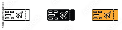 Flight tickets icon vector. travel, flight, and booking symbol. vector illustration.