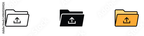 Folder Upload icon vector. transferring files and data symbol. vector illustration.