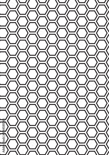 Dense honeycomb hexagon pattern coloring page with intricate cellular structure design