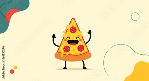 Row of four happy cartoon tooth characters with smiling faces and rosy cheeks sits comfortably on a healthy pink gum line illustration.