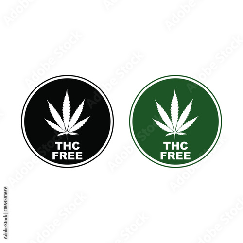 THC FREE VECTOR BLACK GREEN