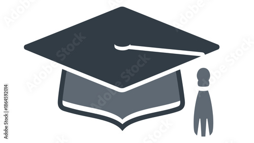 Graduation cap and tassel symbolizing academic achievement