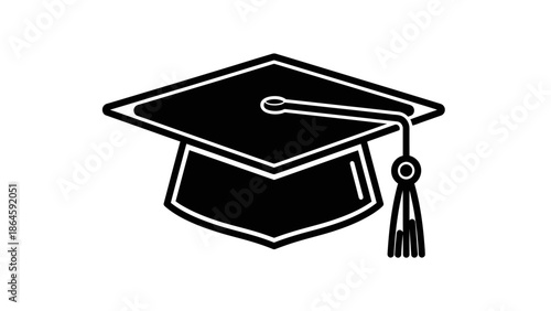 Elegant graduation cap icon for academic achievements