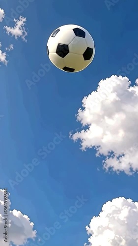 soccer ball in the sky