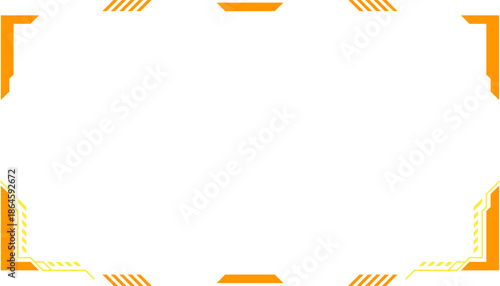 Abstract geometric frame illustration with clean line borders and empty center space. Suitable for banners, presentations, posters, and digital layouts