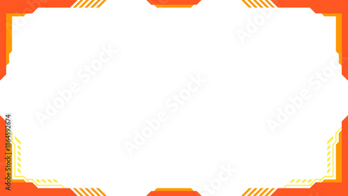 Abstract geometric frame illustration with clean line borders and empty center space. Suitable for banners, presentations, posters, and digital layouts