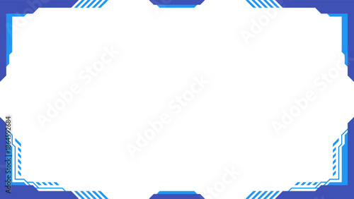 Abstract geometric frame illustration with clean line borders and empty center space. Suitable for banners, presentations, posters, and digital layouts