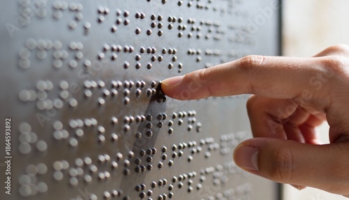 Finger Reading Braille Accessibility Panel