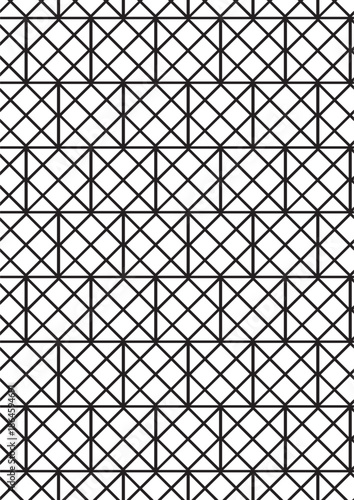 Diagonal lattice pattern coloring page with crisscross grid geometric network design