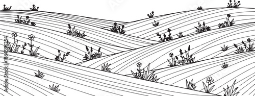 Golden Sand Dunes in a Vast Desert Under a Hot Sun, Arid Landscape Background Vector Illustration