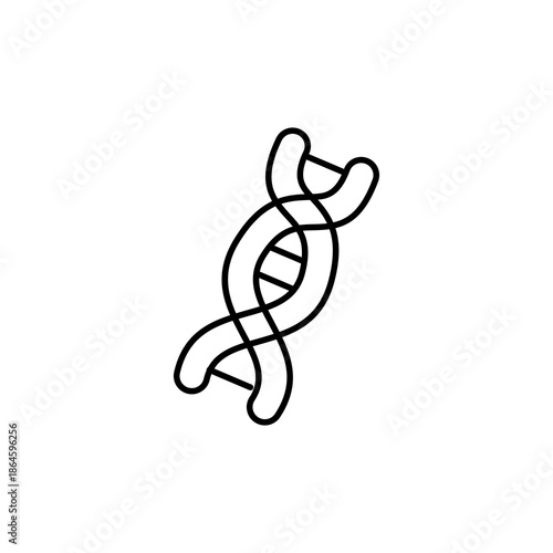 icon dna double helix drawing suitable for science textbooks, medical websites, genetic research posters, and educational materials