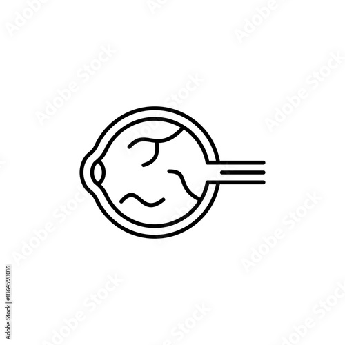 icon human eye. Suitable for educational materials, medical articles, and design projects. Suitable for various digital and print projects.