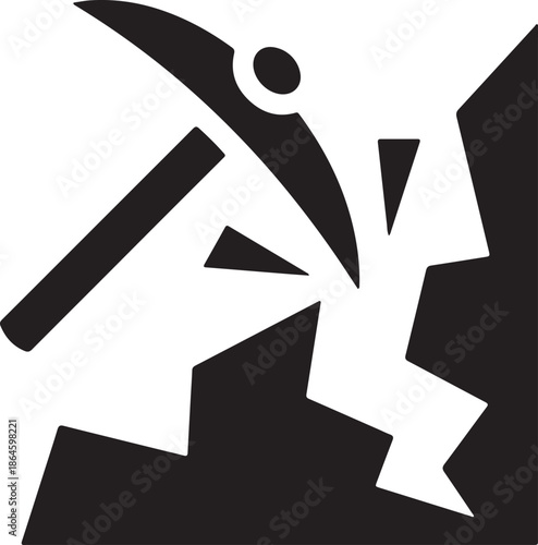 Black and white abstract figure climbing on transparent background art design geometric shape form composition minimalist style icon symbol representation human person movement energy dynamic