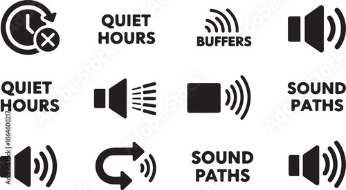 Sound and noise control icons and symbols explained clearly
