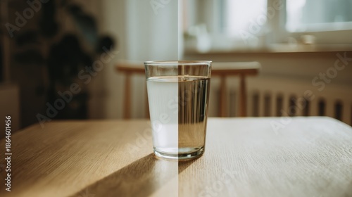 opacity. Split-frame composition of a clear glass of water next to a murky glass. bar promotions, beverage menus, designed for product packaging and bar promotions, used by ux designers.
