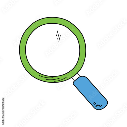 Magnifying Glass icon with white background vector stock illustration
