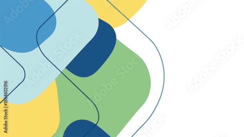 Dynamic abstract background with vibrant, flowing curvilinear lines forming a modern pattern. Intersecting colorful shapes evoke movement, ideal for contemporary digital designs