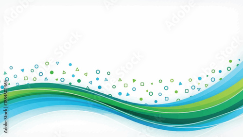 Clean and modern abstract background design featuring an assortment of subtle light blue geometric shapes and dynamic lines, perfect for contemporary digital themes