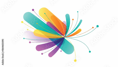 Modern abstract pattern featuring vibrant blue, green, and yellow flowing organic shapes, creating a dynamic and fluid background for contemporary designs and digital projects