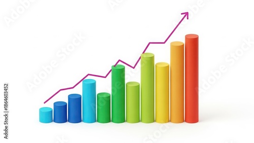 Growing bar graph with upward trend Free Download Growing bar graph with upward trend - GFXLoad