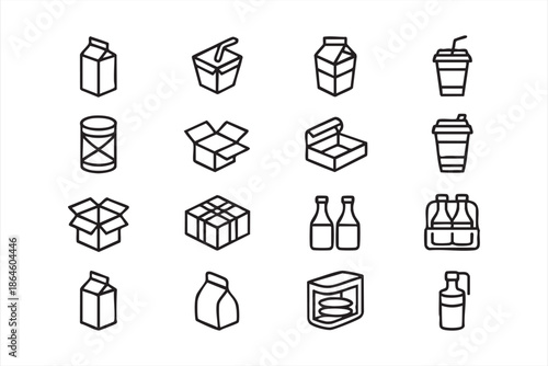 Product Packaging Icons for Retail and Branding Interfaces