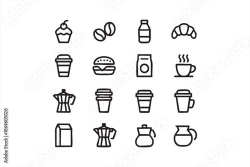 Food and Beverage Icons for Digital Ordering Platforms
