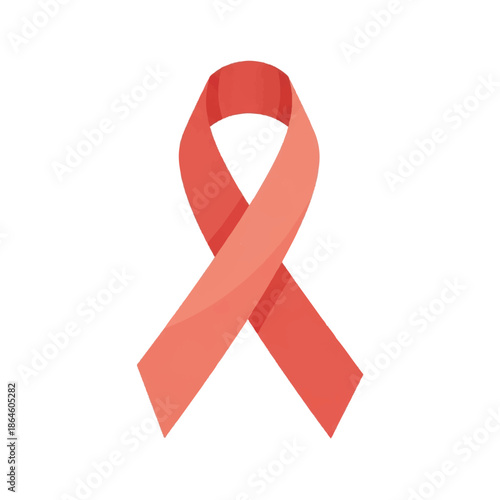 Awareness ribbon symbolizing support for a social cause, illustrated in a simple graphic style