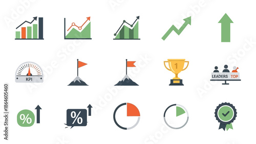 Business Finance Icons and Symbols.