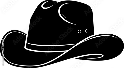 Vintage style hat silhouette vector illustration