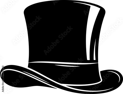 Vintage style hat silhouette vector illustration