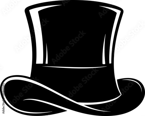 Vintage style hat silhouette vector illustration