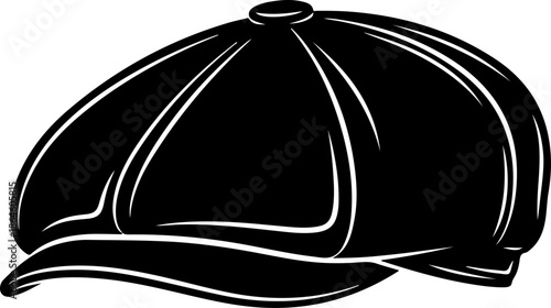 Vintage style hat silhouette vector illustration