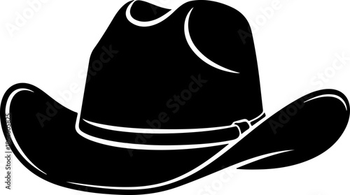 Vintage style hat silhouette vector illustration