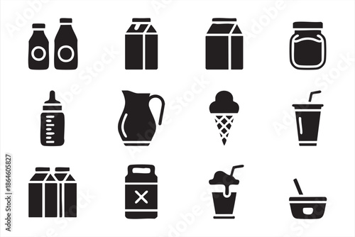 Beverage Packaging Icons for Retail and Digital Interfaces