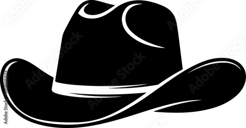 Vintage style hat silhouette vector illustration