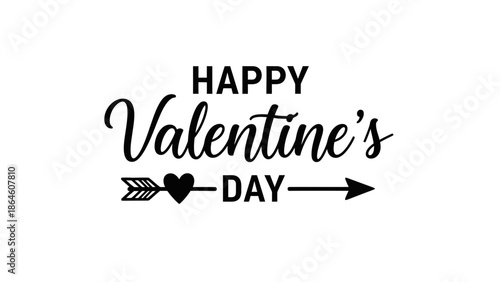 Valentine's Day celebration with heart and arrow illustration