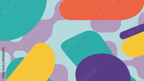 Colorful Abstract Shapes and Forms Design.