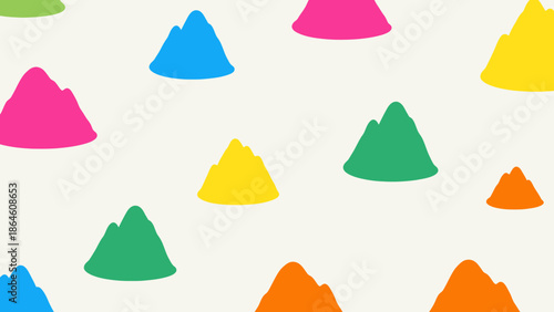 Colorful 3D Shapes Pattern Design Elements.