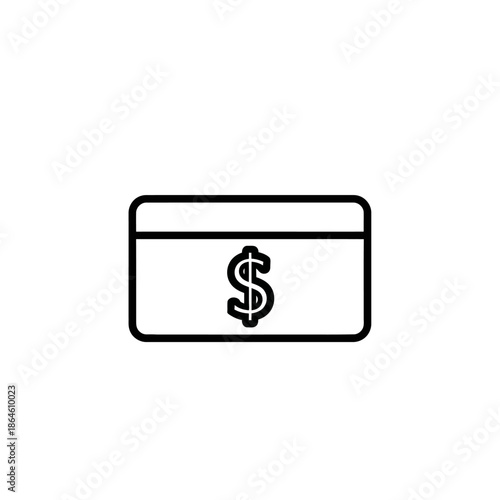 Business Wallet Icon With Dollar Sign for Financial or Payment Concepts
