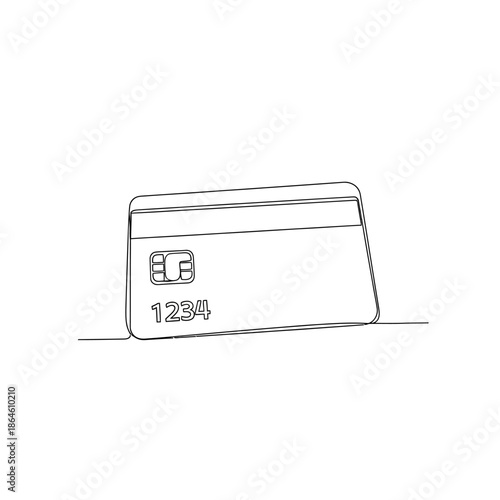 Close-up of a Credit Card Showing Chip and Card Number for Financial Transactions